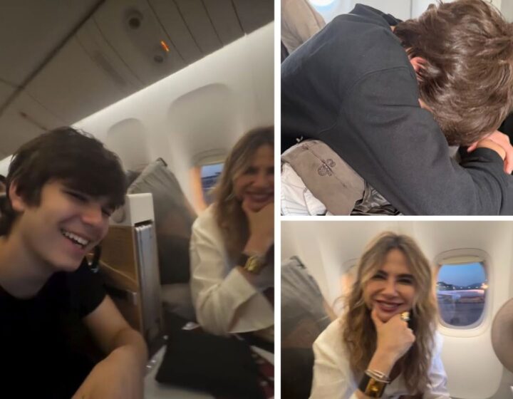 Luciana Gimenez desembarca no Egito com o filho após viagem de quase 20 horas