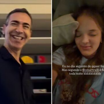 César Tralli brinca sobre hábitos de Rafa Justus e diverte a web: ‘É festa toda noite’