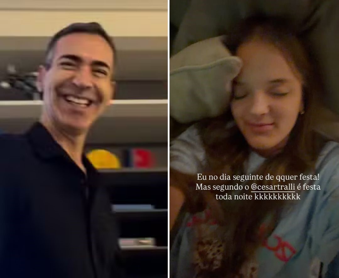 César Tralli brinca sobre hábitos de Rafa Justus e diverte a web: ‘É festa toda noite’