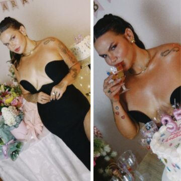 Thais Carla celebra 35 anos com look decotado e compartilha registros da festa: ‘Cercada de amor’