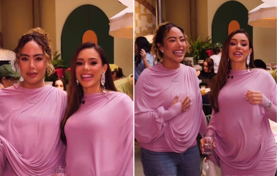 Bruna Biancardi e irmã de Neymar descobrem coincidência na festa de Mavie: “Bom gosto é isso”
