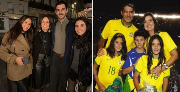 Fátima Bernardes e William Bonner comemoram juntos o aniversário de 29 anos dos filhos trigêmeos