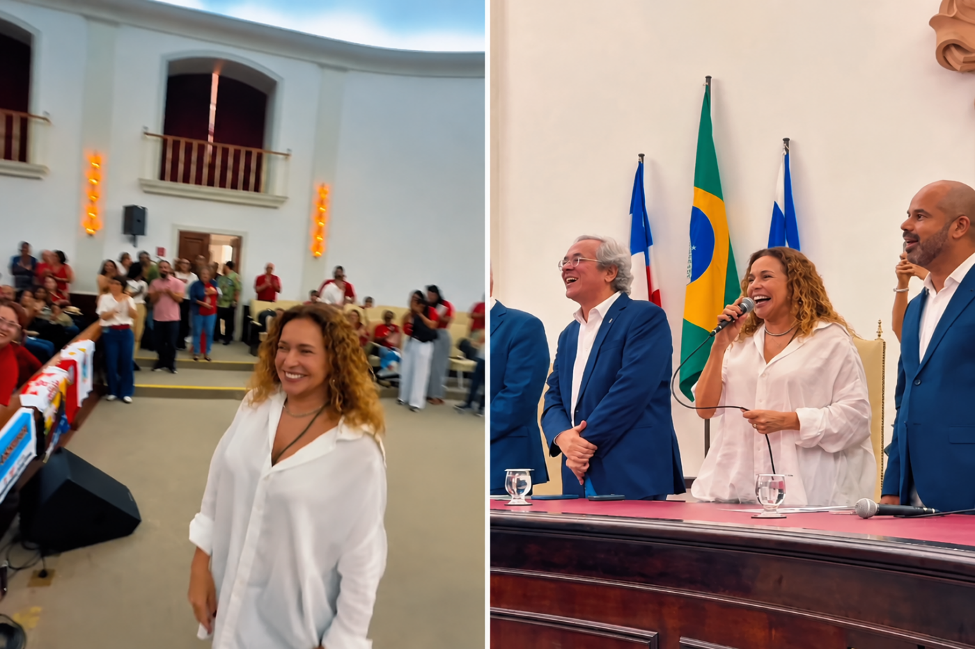 Daniela Mercury participa de ato pela educação na UFBA, onde cursou Dança nos anos 80