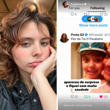 Flor Gil resgata foto antiga com a tia Preta Gil: ‘Fiquei com muita saudade’