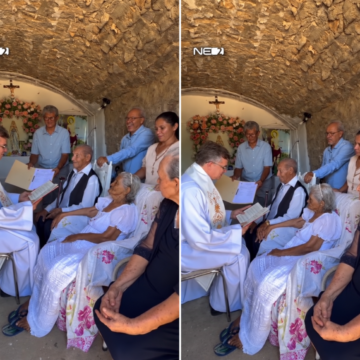 Casal com noiva de 103 anos e noivo de 91 celebra união no sertão de Pernambuco