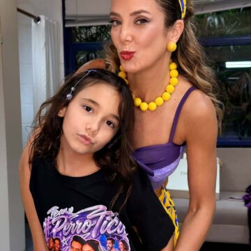 Aos sete anos, filha de Tici Pinheiro e César Tralli rouba a cena nos bastidores da Dança dos Famosos