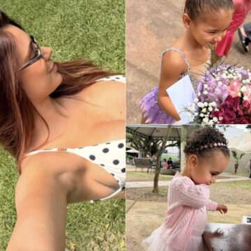 Grávida, Bruna Biancardi exibe barriga e mostra momento fofo com as filhas Mavie e Mel