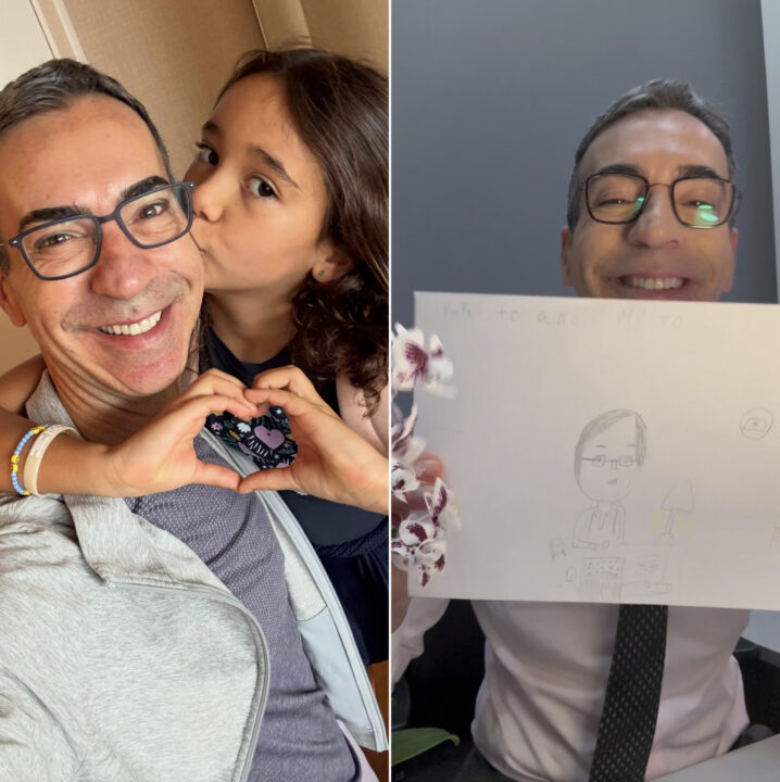 Aos sete anos, filha de Cesar Tralli e Ticiane Pinheiro emociona o pai com presente especial