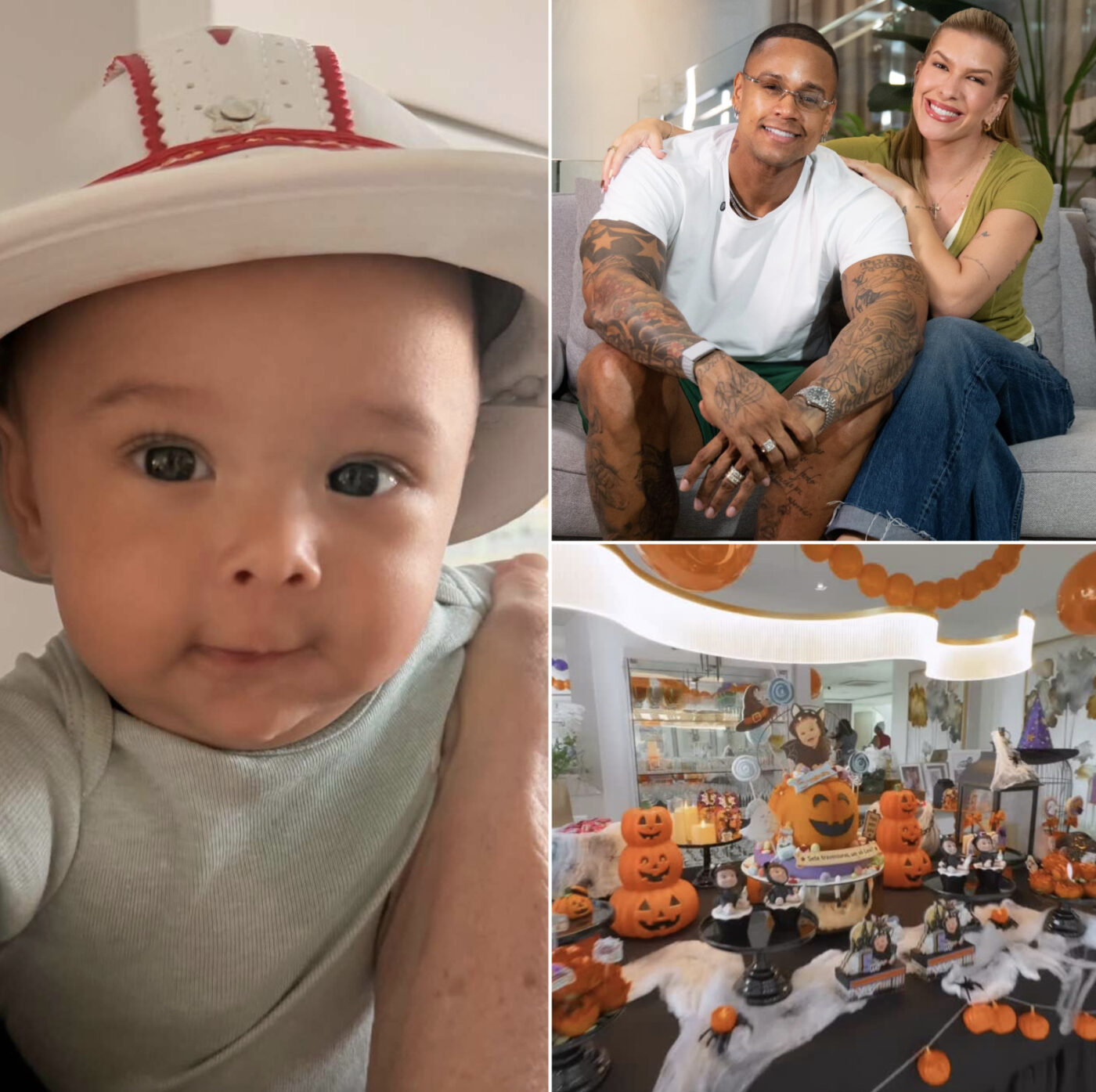 Lore Improta e Léo Santana celebram cinco meses do filho Levi com festa temática de Halloween; veja