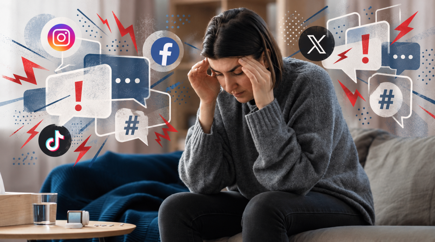 Estudo relaciona consumo de conteúdo político nas redes sociais a estresse e ansiedade