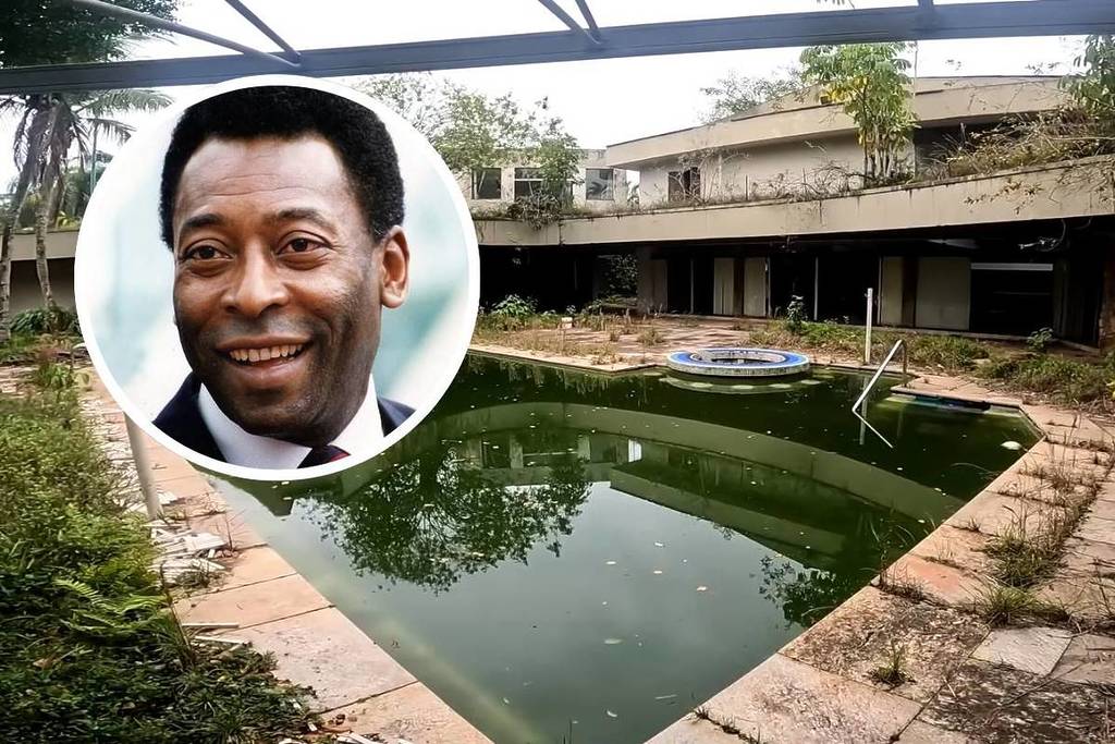 Avaliada em R$ 8 milhões, mansão abandonada de Pelé no Guarujá guarda detalhes curiosos; conheça