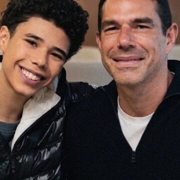 Aos 14 anos, filho de Marcus Buaiz e Wanessa Camargo impressiona pela altura em rara aparição com o pai