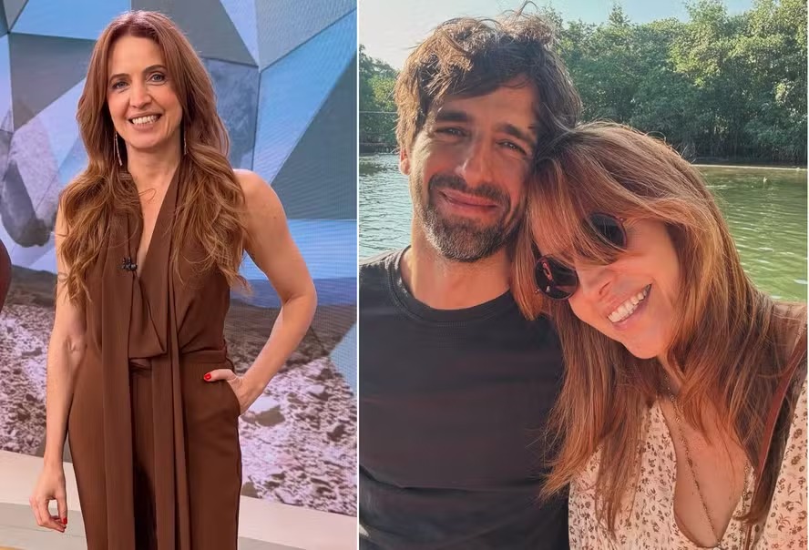 Apresentadora do ‘Fantástico’, Poliana Abritta se declara ao marido aniversariante: ‘Gato, feliz 52!’