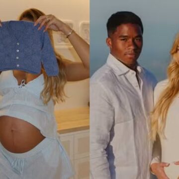 Na reta final da gravidez, Gabriely Miranda mostra primeira roupinha de Kendrick, filho com Endrick