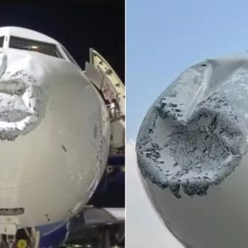 Avião é atingido por raio a 5 mil metros de altura e fica com nariz danificado