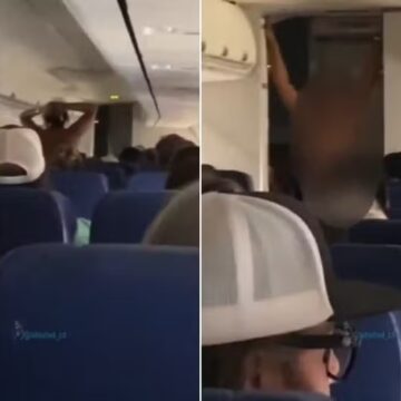 Passageira fica nua no avião e ‘desfila’ pelo corredor por 25 minutos