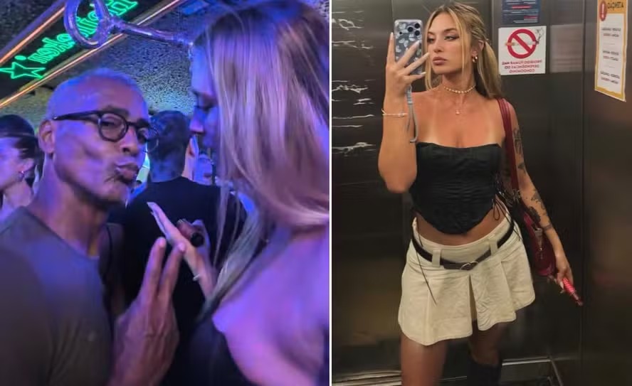 Romário curte noitada ao lado de loira surfista de 26 anos e desfila em carro cheio de mulheres