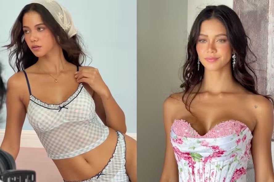 Namorada modelo de Carrascal faz ensaio na China e ganha elogio do jogador do Flamengo: ‘Cosita Bella’