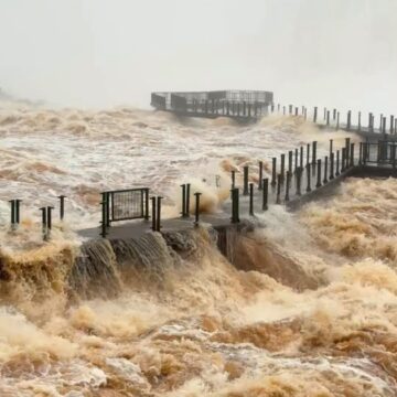 Cataratas do Iguaçu atingem vazão dez vezes acima da média histórica; veja vídeo