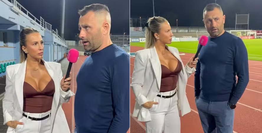 Técnico viraliza ao evitar olhar para repórter durante entrevista
