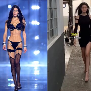 Aos 21 anos, brasileira que aprendeu a desfilar sozinha em casa vira modelo da Victoria’s Secret