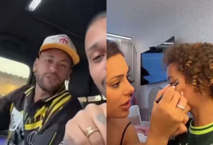 ‘Tá de sacanagem?’: Neymar se revolta ao ver a filha vestida com camisa do Palmeiras