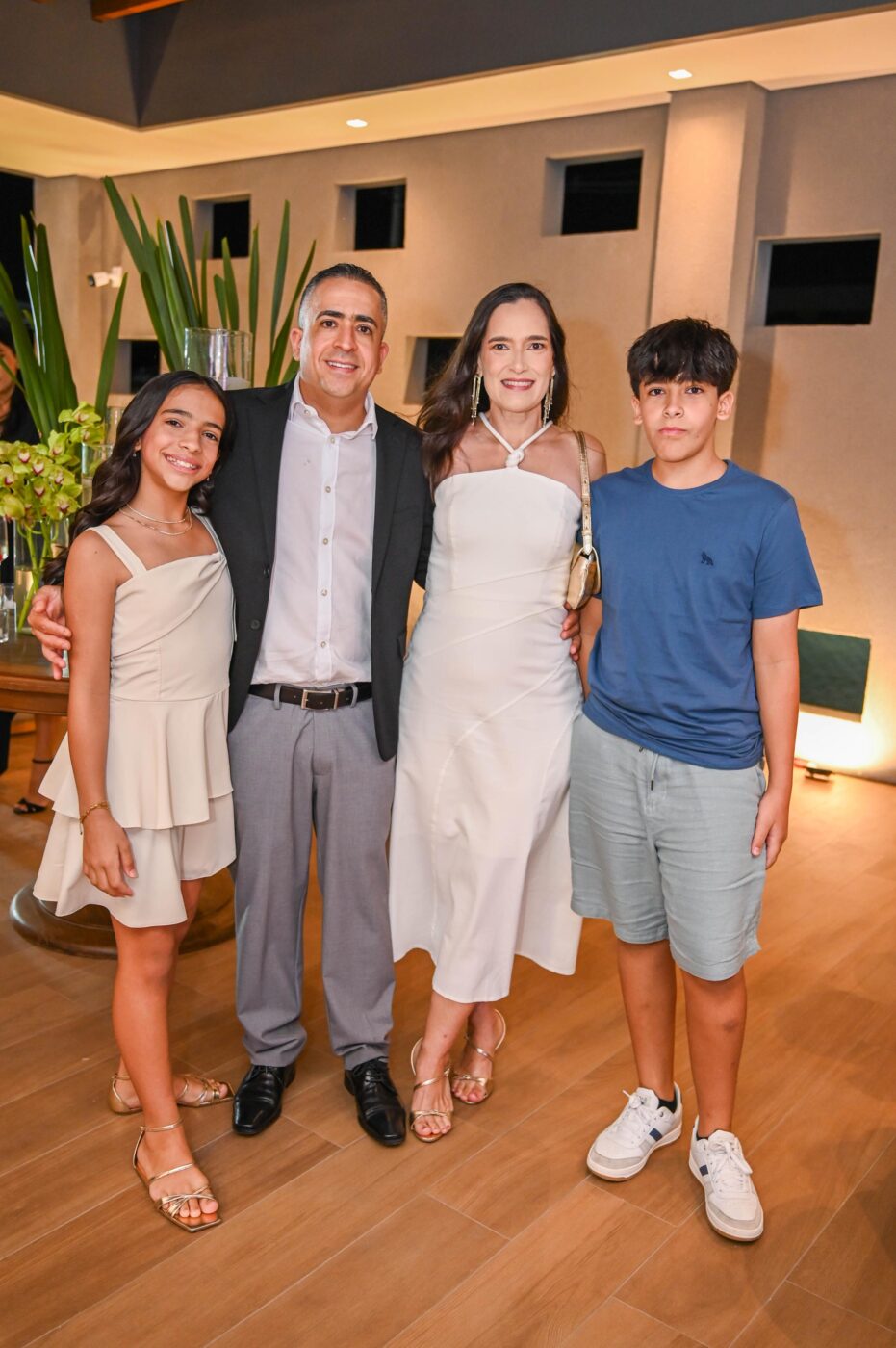 Vitor, Catarina, Denise e Marcelo Falcão
