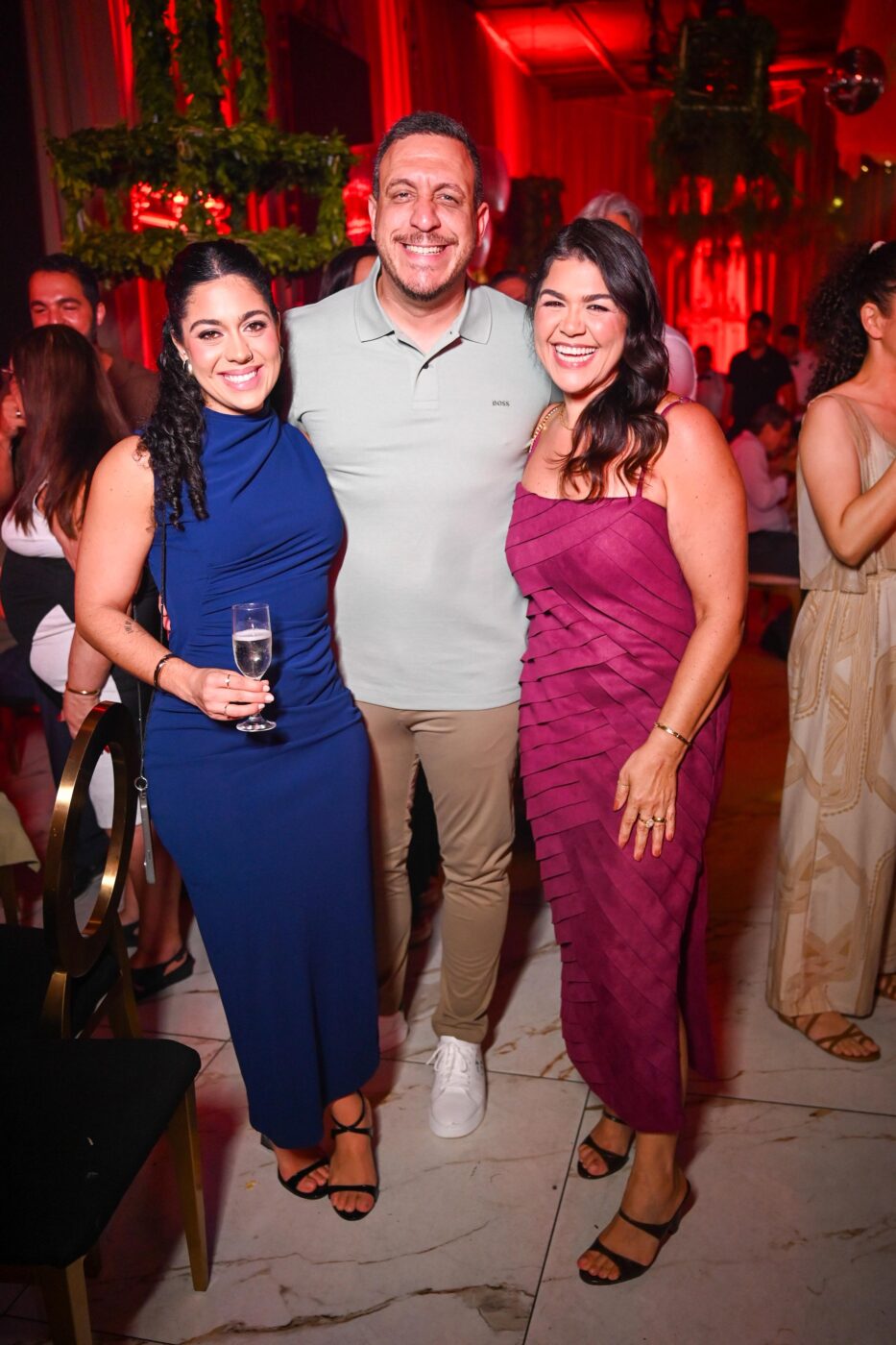 Letícia Aguiar, Victor Vasconcelos e Tatiana Souto