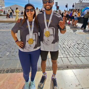 Baiano corre maratona em Portugal para celebrar cura da mãe do câncer de mama