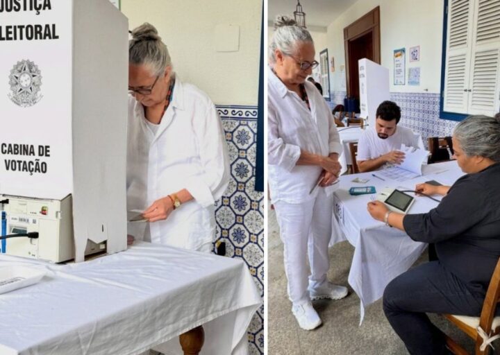 Maria Bethânia vota em colégio eleitoral no Rio de Janeiro: ‘Cumprindo direito de cidadã’
