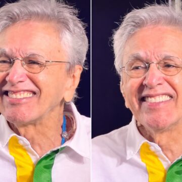 Caetano Veloso se emociona ao ouvir Geraldo Azevedo cantar “Dia Branco” em ato no Rio; veja vídeo