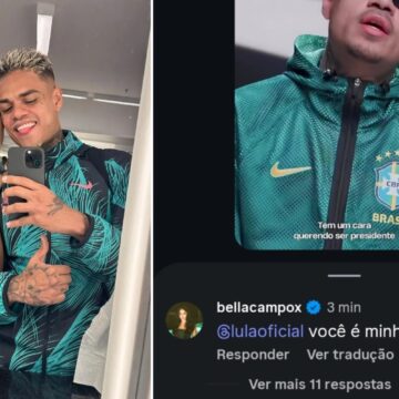 Bella Campos comenta em vídeo de MC Cabelinho em primeira interação pública após 3 anos de término