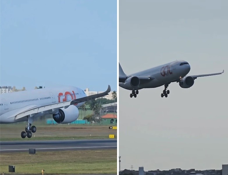 Pela primeira vez, novo Airbus A330 da Gol pousa em Salvador; avião tem capacidade para transportar 300 pessoas