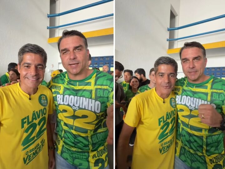 Ao lado de ACM Neto, Flávio Bolsonaro convoca apoiadores para manifestação: ‘A Bahia pode se libertar’