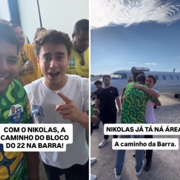Nikolas Ferreira chega a Salvador para ‘Bloquinho do 22’: ‘Vamos pintar as cores do nosso país na rua’