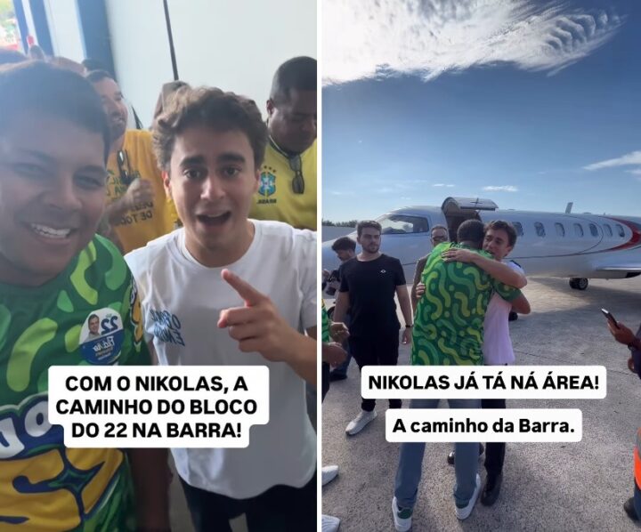 Nikolas Ferreira chega a Salvador para ‘Bloquinho do 22’: ‘Vamos pintar as cores do nosso país na rua’