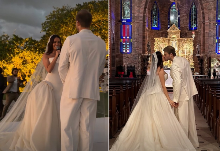 Juliette relembra início do romance e se declara nos votos de casamento: ‘Me fez querer ficar’