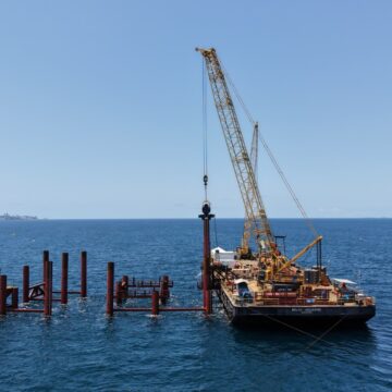 Ponte Salvador-Itaparica chega à 21ª estaca cravada no mar para construção do vão central