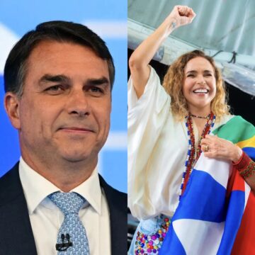 Daniela Mercury ironiza carta de Flávio Bolsonaro e brinca: ‘Me autoproclamo rainha da bateria da Mangueira’