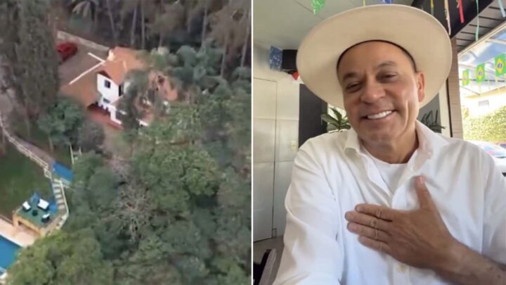 Aos 56 anos, cantor é dono de sítio à beira de lago usado como refúgio pela família em SP