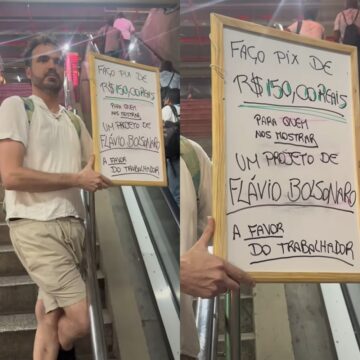 Filho de Daniela Mercury chama atenção após desafia eleitores de Flávio Bolsonaro em protesto: ‘Faço pix’