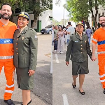 Gari vai de uniforme à formatura da esposa no Exército e cena emociona; vídeo