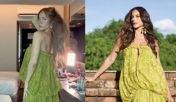 Giovanna Ewbank e Mari Gonzalez usam o mesmo vestido em casamento de Juliette