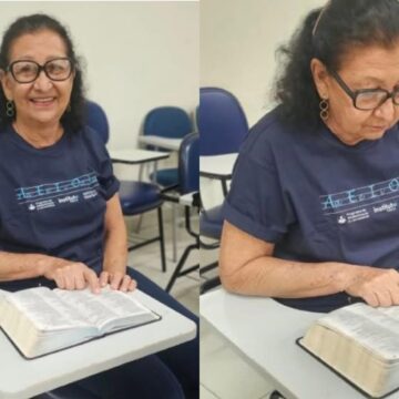 Aos 81 anos, idosa aprende a ler para realizar sonho e faz planos: ‘Estudar para ser juíza’