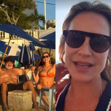 De férias no Brasil, Luana Piovani aproveita fim de tarde no Porto da Barra; veja fotos