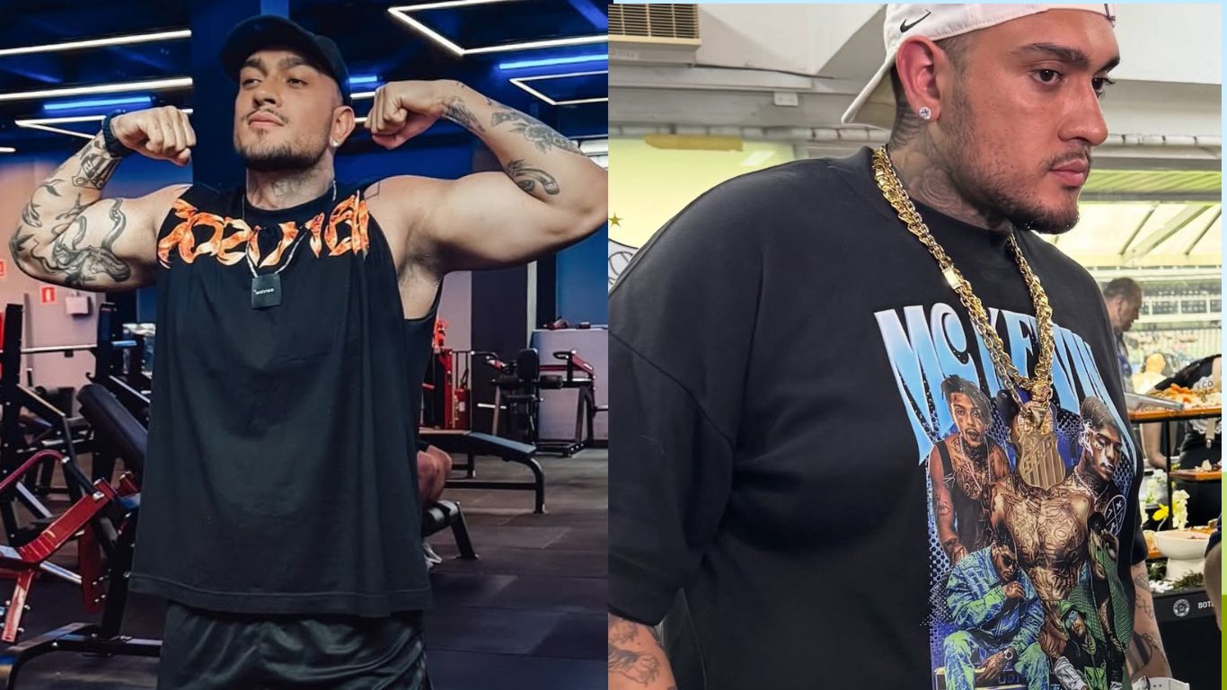 MC Binn rebate críticas após atingir 99 kg: ‘Mounjaro não vai à academia’
