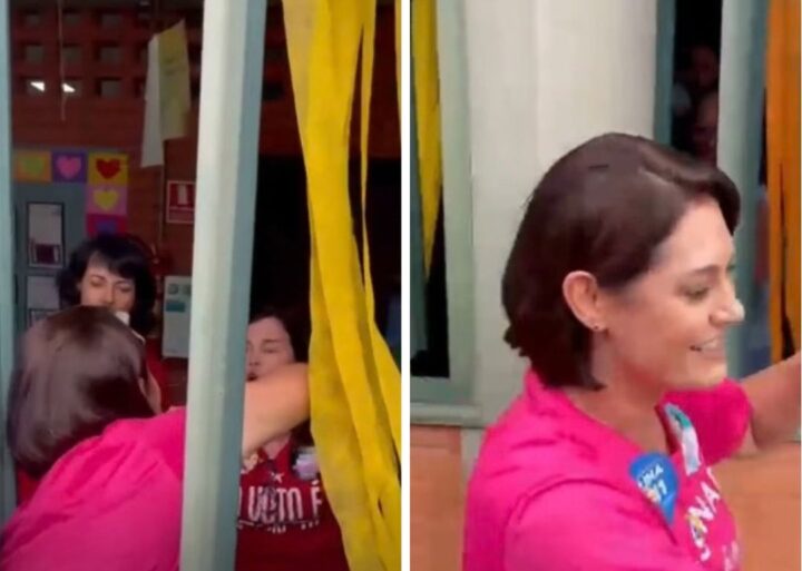 Ex-primeira dama Michelle Bolsonaro discute com eleitora em Brasília