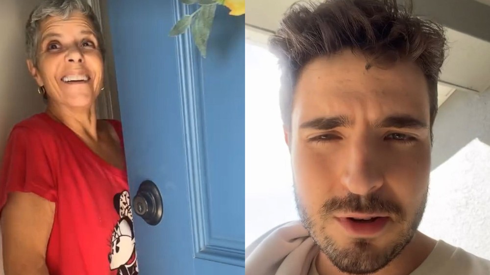 Filho de Gugu Liberato surpreende a mãe nos EUA e reação emociona; veja vídeo