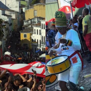 Olodum lota Largo do Pelourinho, revela apoio político e faz apelo pelo 2º turno: ‘Vote consciente’