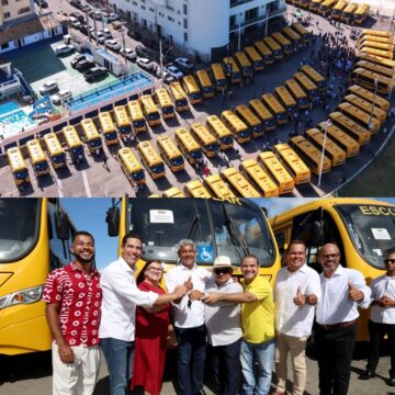 Governo entrega 101 ônibus escolares a municípios baianos com investimento de R$ 43,8 milhões